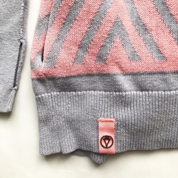 Ivivva gray/pink light knit open cardigan VGUC 14Y - Picture 6 of 6